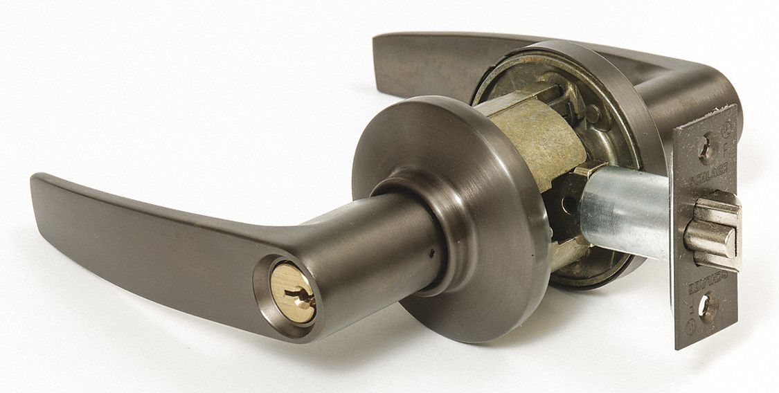 SCHLAGE Door Lever Lockset 2, S80PD Jupiter, Oil Rubbed Bronze