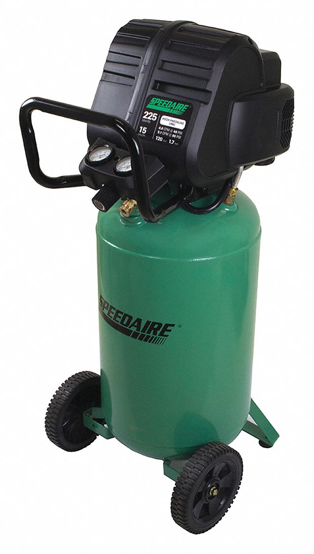 Speedaire 40CF16 Portable Air Compressor, 15 gal, Vertical