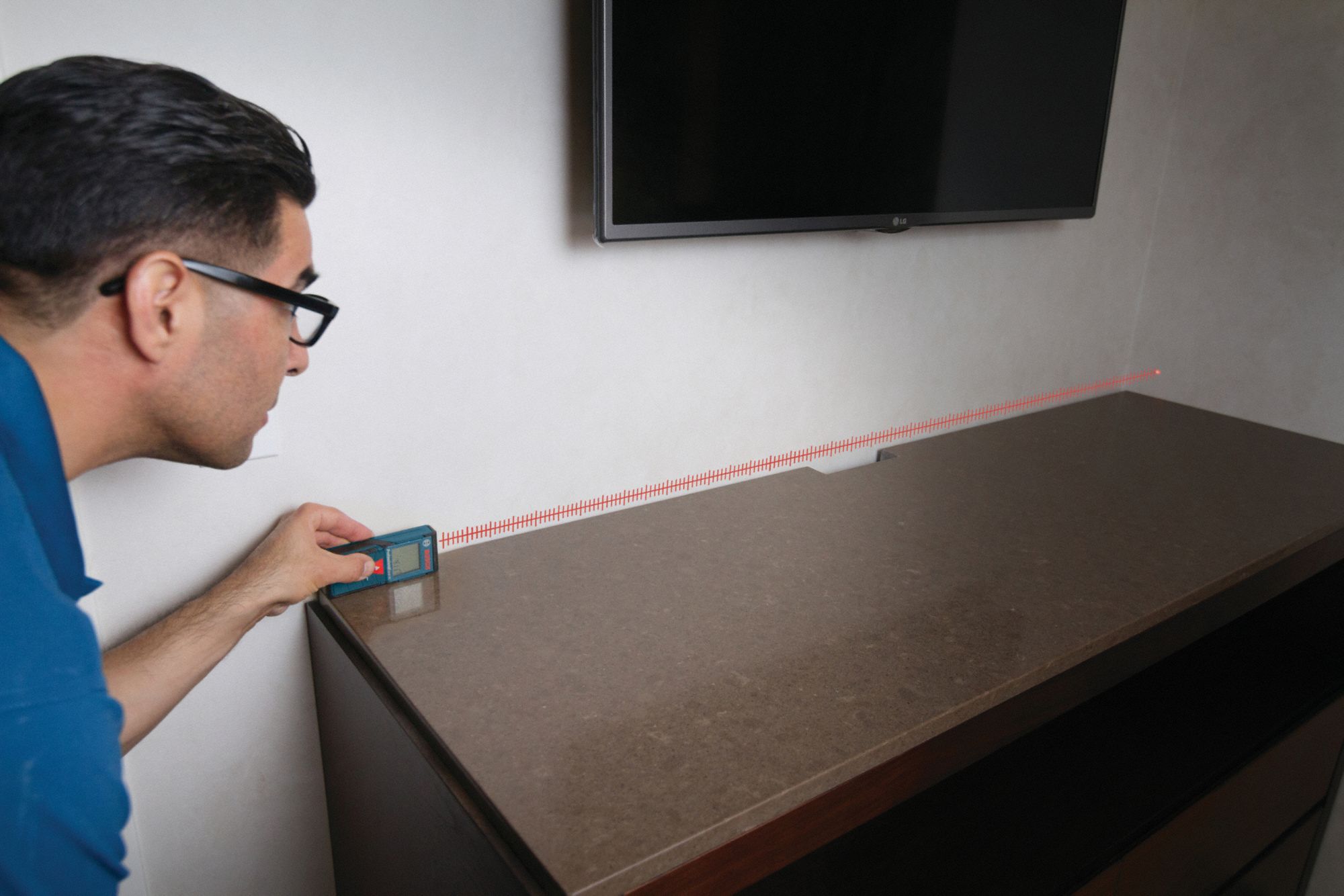 BOSCH Laser Distance Meter, Indoor, Outdoor, Maximum Measuring Distance