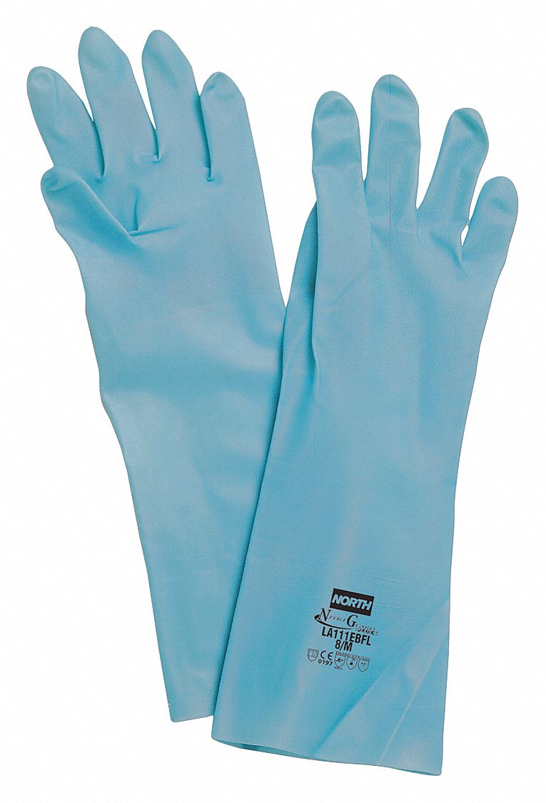 Gloves, Nitrile, Blue,