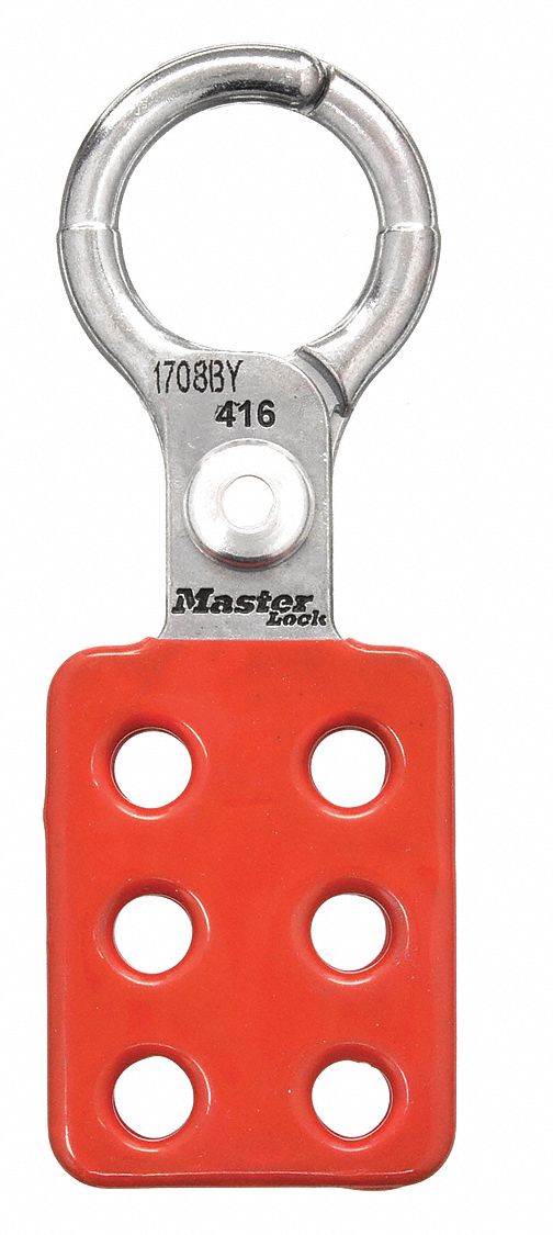 LOCKOUT HASP, SNAP-ON, RED, 4-3/8 IN LENGTH