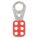 LOCKOUT HASP, STANDARD, 1 IN OPENING, RED, 6 PADLOCKS, SNAP-ON, 4½ IN L