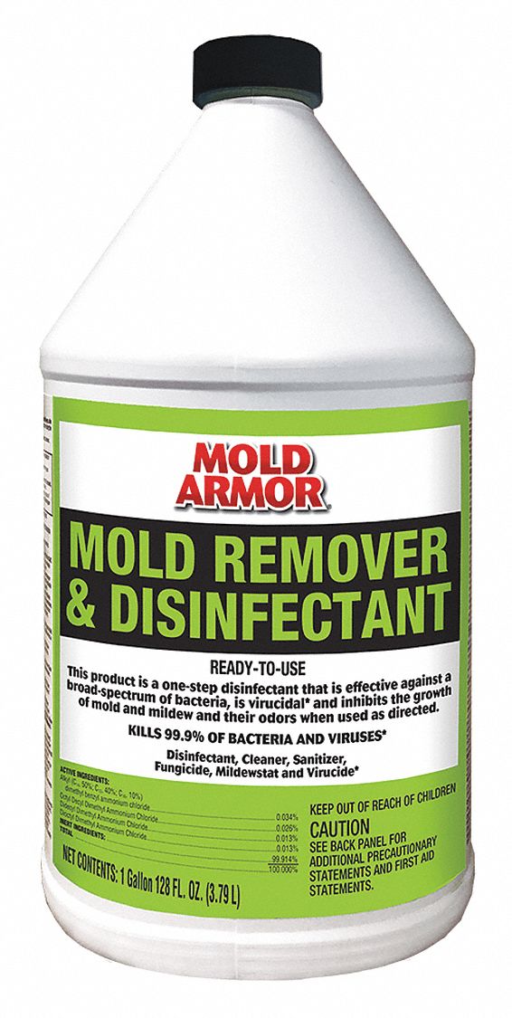 Mold and Mildew Disinfectant: Jug, 1 gal Container Size, Ready to Use, Liquid