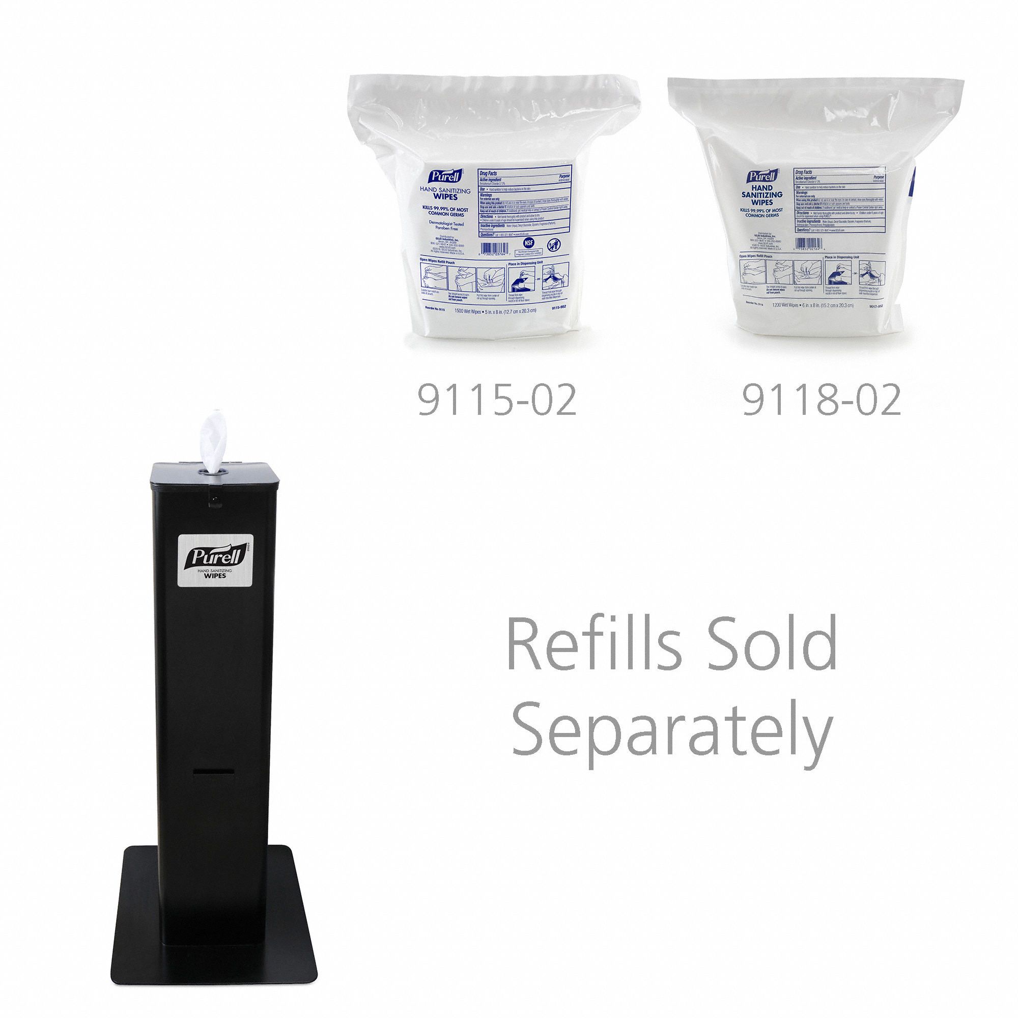 PURELL Wet Wipe Dispenser Stand, 2XL, Center Pull Roll, (6000) Wipes