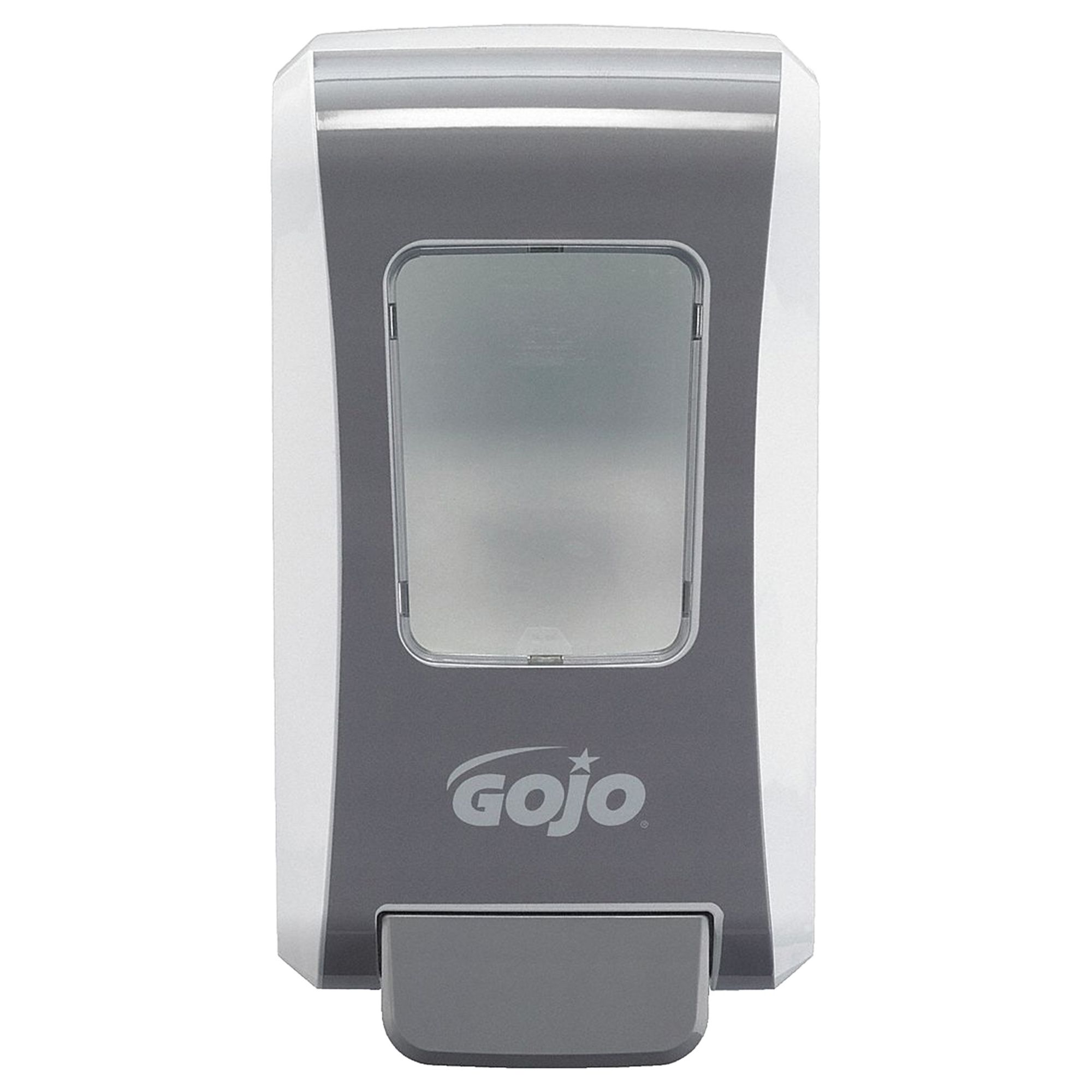 SOAP DISPENSER, MANUAL, 2,000 ML REFILL SIZE, FOAM, GREY/WHITE, PLASTIC, FMX-20
