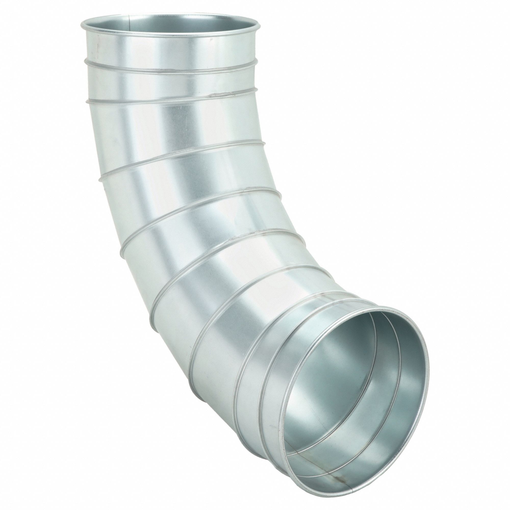 90 Degree Elbow: Steel, For 10 in Duct Dia, 22 1/4 in Overall Lg, 90° Angle, 10 in Outlet Dia