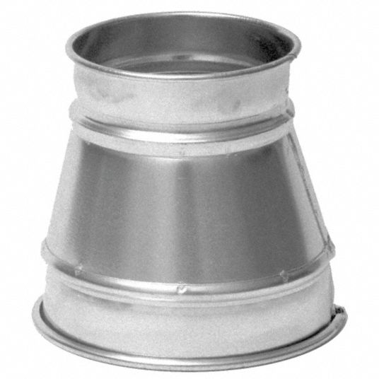 Nordfab Galvanized Steel Reducer 8 In X 4 In Duct Fitting Diameter 10 In Duct Fitting Length 1209