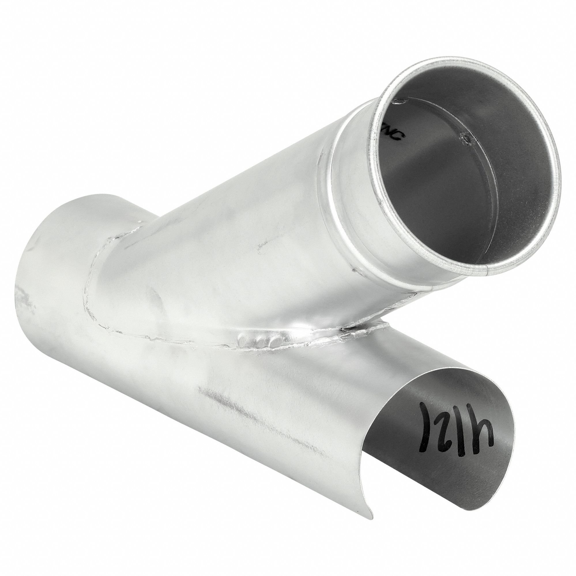 4"dia 10"L 30° GSteel In-Cut Branch: Steel, For 4 in Duct Dia, 10 in Overall Lg, 30° Angle