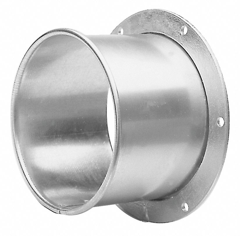 NORDFAB Galvanized Steel Angle Flange Adapter, 4 in Duct Fitting ...