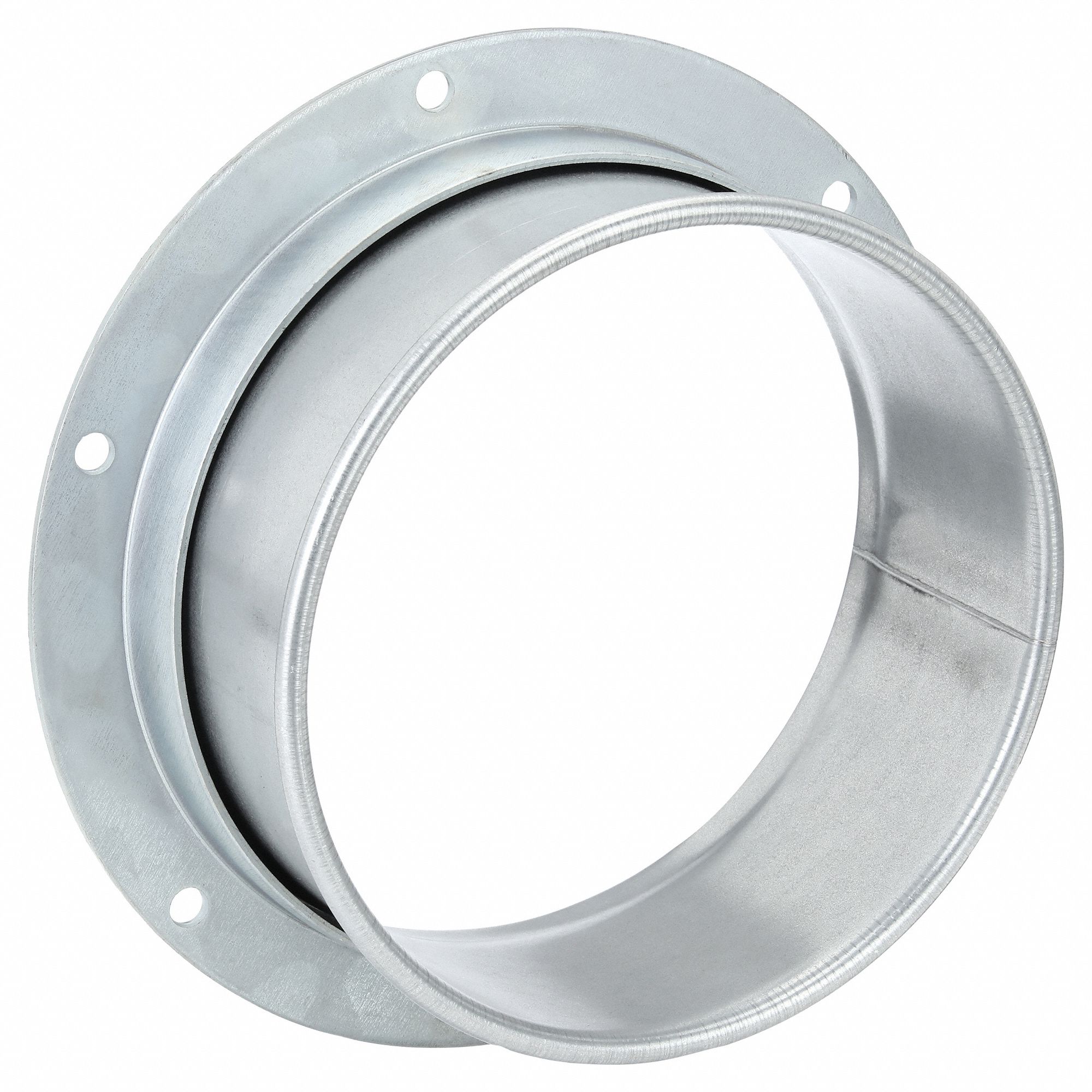 Angle Flange Adapter: Steel, For 8 in Duct Dia, 3 1/2 in Overall Lg, 8 1/8 in Flange Inner Dia
