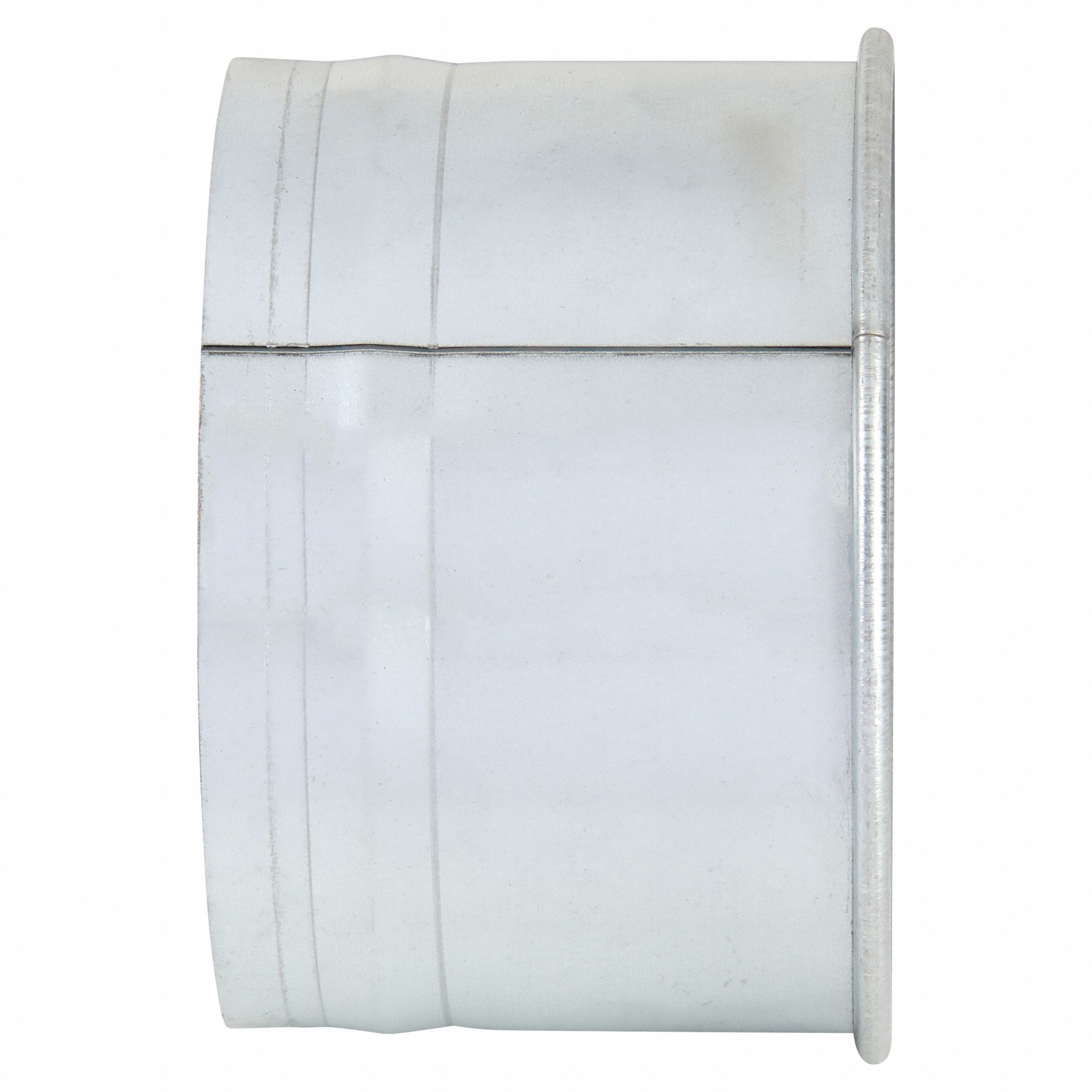 Hose Adapter: Steel, For 6 in Duct Dia, 4 in Overall Lg, 6 in Outlet Dia, 22 ga Material Thick