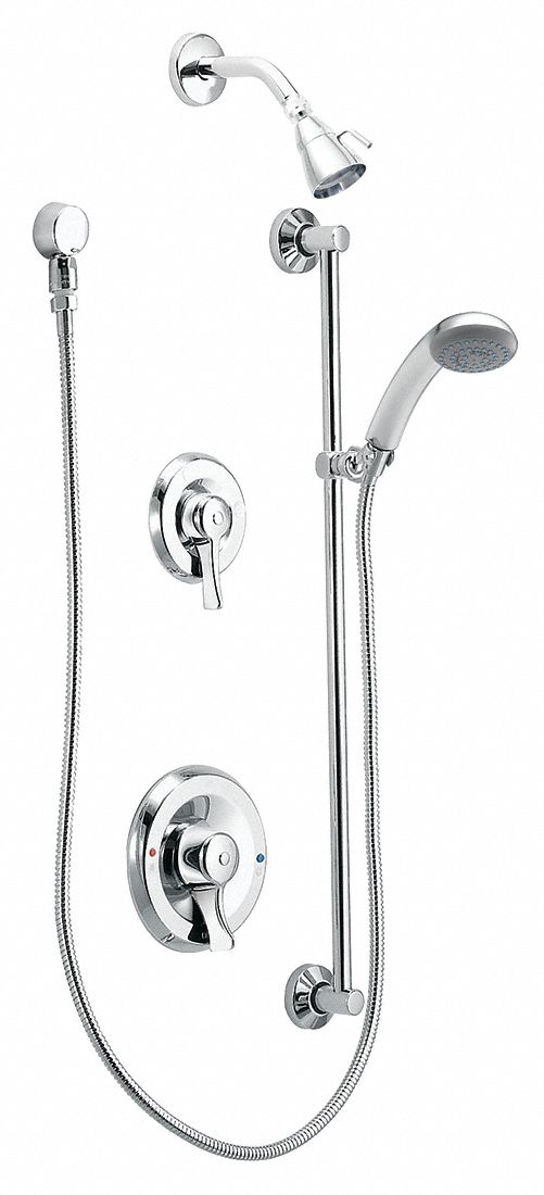 MOEN COMMERCIAL Moen, Handheld, Wall Mounted, Showerhead Kit, 2.5 gpm