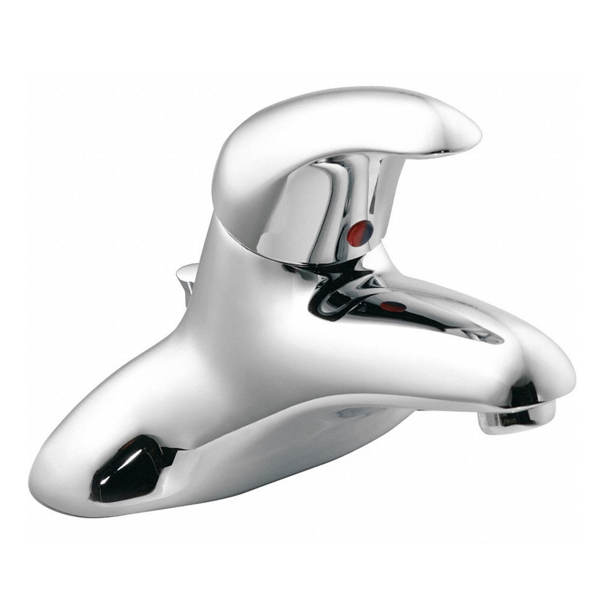 Low Arc Bathroom Faucet: M-Dura, Brass, Chrome Finish, 2.2 gpm Flow Rate, Centerset, Arc