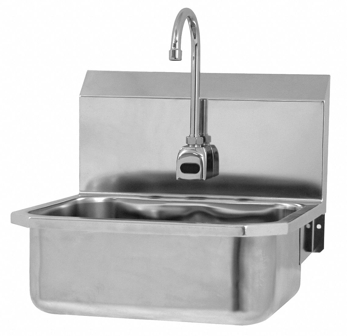 Hand Sink: 1 Stations, 7 in Bowl Dp, 17 in Bowl Lg, 14 in Bowl Wd, Faucet Included, 18 ga