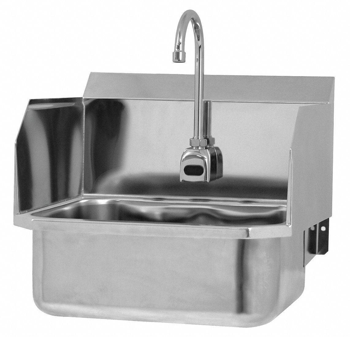 Hand Sink: 1 Stations, 7 in Bowl Dp, 17 in Bowl Lg, 14 in Bowl Wd, Faucet Included, 18 ga