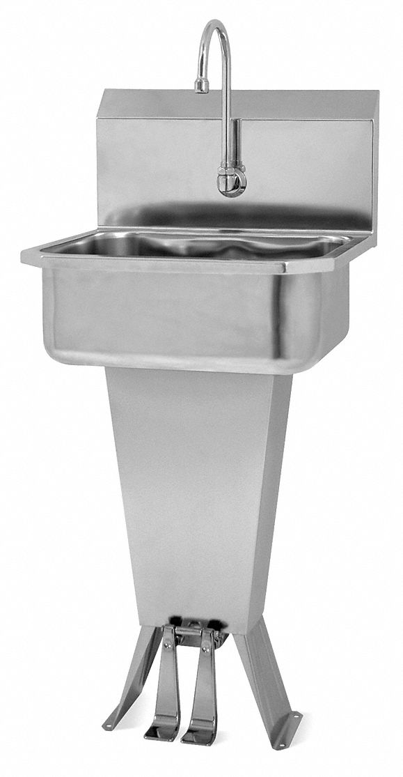 Sani Lav Stainless Steel Hand Sink With Faucet Floor Mounting