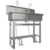 Freestanding, Two-Person Hand Sinks & Hand Wash Stations With Faucets