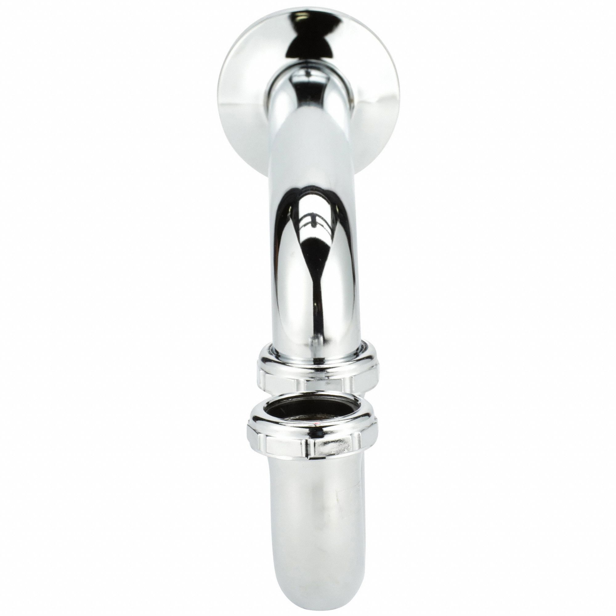 ZURN Low Inlet P Trap 1 1/4 in Pipe Dia., Zinc, Chrome, Compression