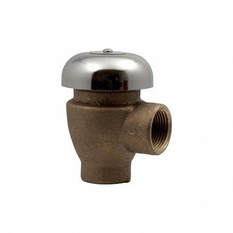 Vacuum Breaker: FNPT x FNPT, 1/2 in Pipe Size, Rough Brass, For Water Media, Bronze, Female