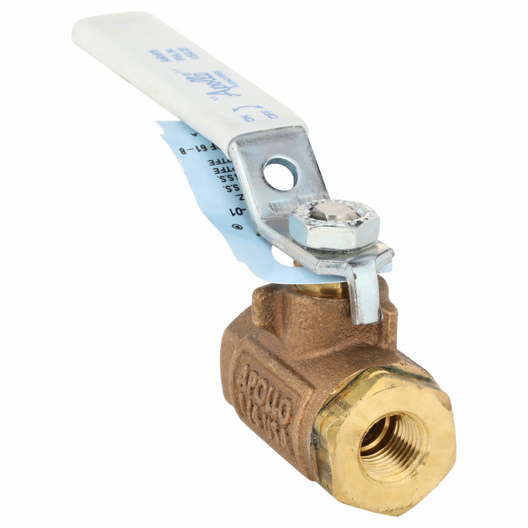 Manual Two-Way Ball Valve: 1/4 in Size, Bronze, Straight, FNPT x FNPT, Std Port Ball Port