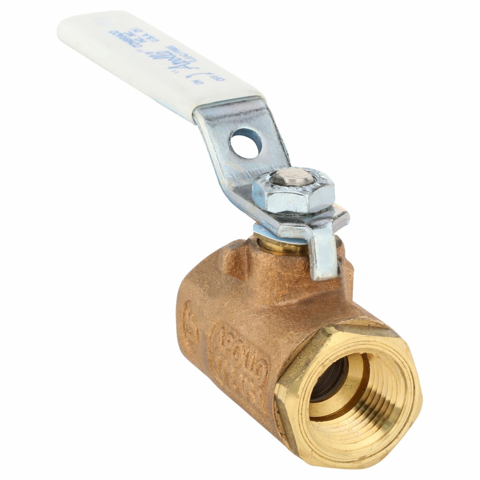 Manual Two-Way Ball Valve: 1/2 in Size, Bronze, Straight, FNPT x FNPT, Std Port Ball Port