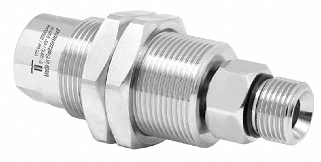 Rotary Union: Straight, Nickel-Plated Brass, 1 Passages, 3/8 in G M Rotating Shaft, 304