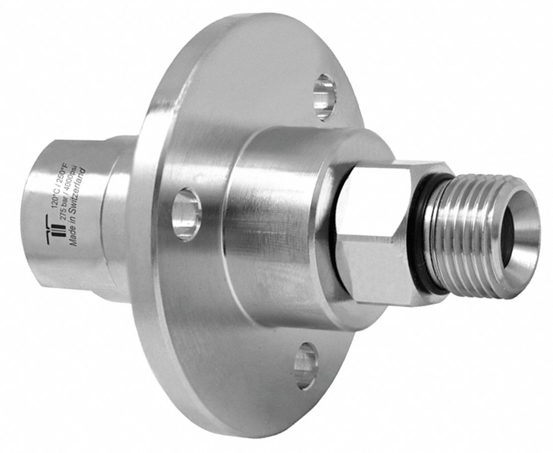 ROTARY UNION: STRAIGHT, NICKEL-PLATED BRASS, 1 PASSAGE, ⅜ IN G M ROTATING SHAFT, CARBIDE SEAL