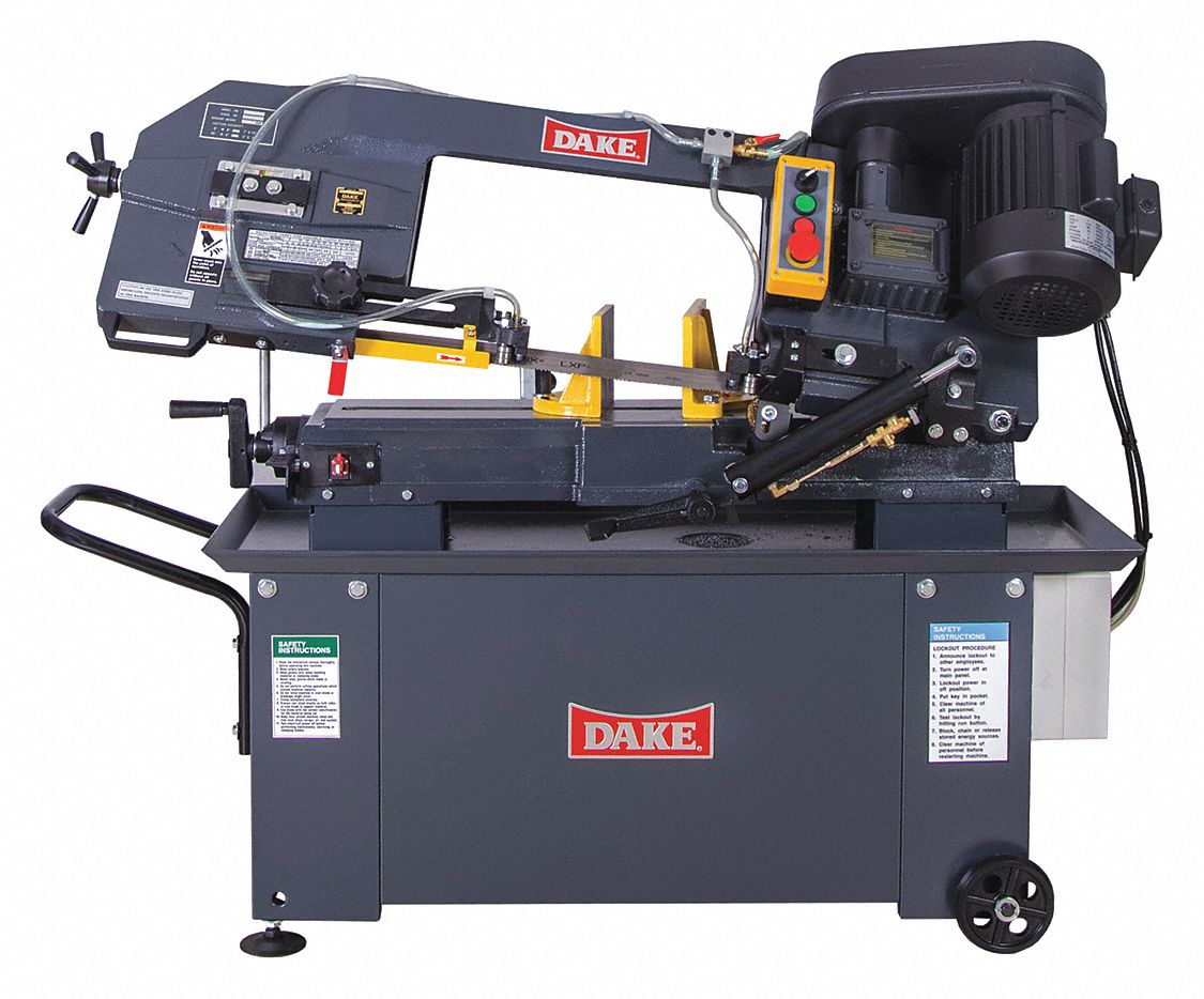 DAKE CORPORATION Band Saw: in x 12 in, 98 to 328, 45° Right, 16.0 A,  Phase, 110V AC/120V AC 40F056|983101 Grainger