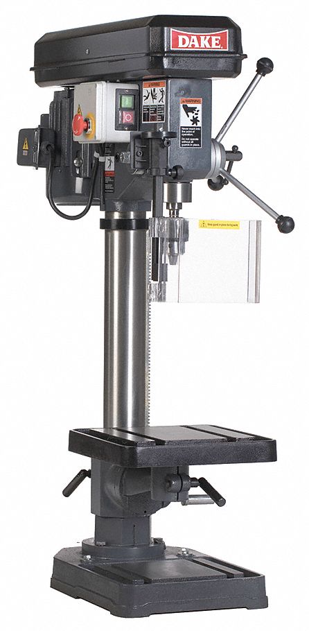 Dake Corporation Bench Drill Press: Belt, Fixed Speed, 240 Rpm – 3,400 Rpm, 14 1/8 In Swing, 120V Ac - 40F109|977100-1 - Grainger