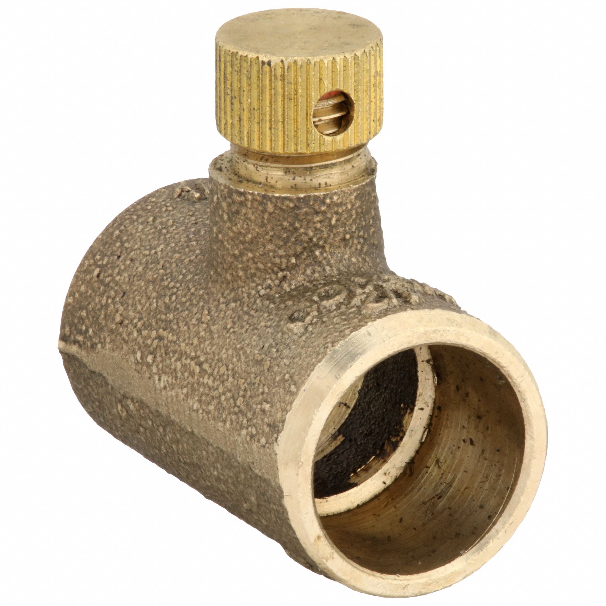 Sweat Fitting Coupling: 1/2 in CTS x 1/2 in CTS, Cup x FTG, No Center Stop, Drain, Bronze
