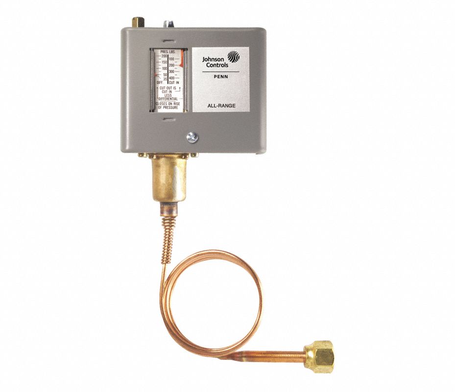 JOHNSON CONTROLS Control de Presión Sencillo,60 psi Controles de Presión Sencilla 40G403