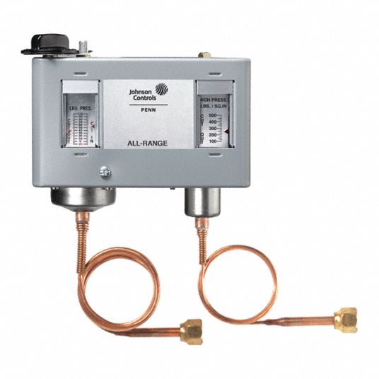JOHNSON CONTROLS Dual Pressure Control, 100 to 500 High Pressure Range
