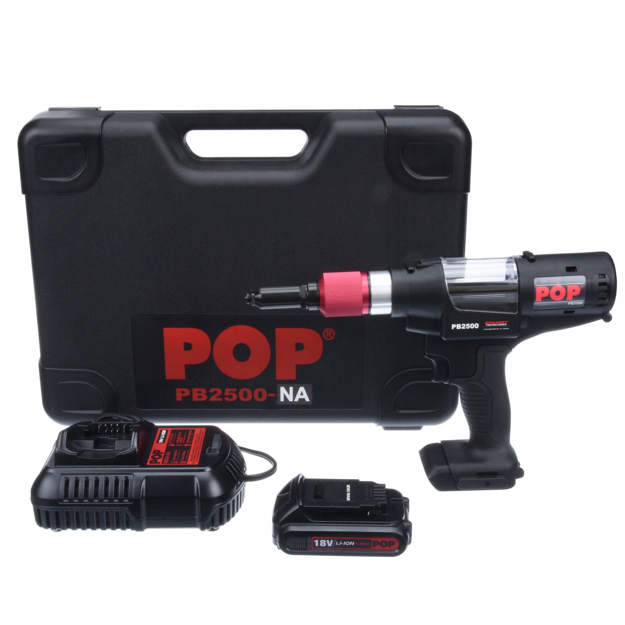 POP AVDEL Rivet Tool, 1,911 lb Pulling Force, 18V DC 40G468PB2500NA