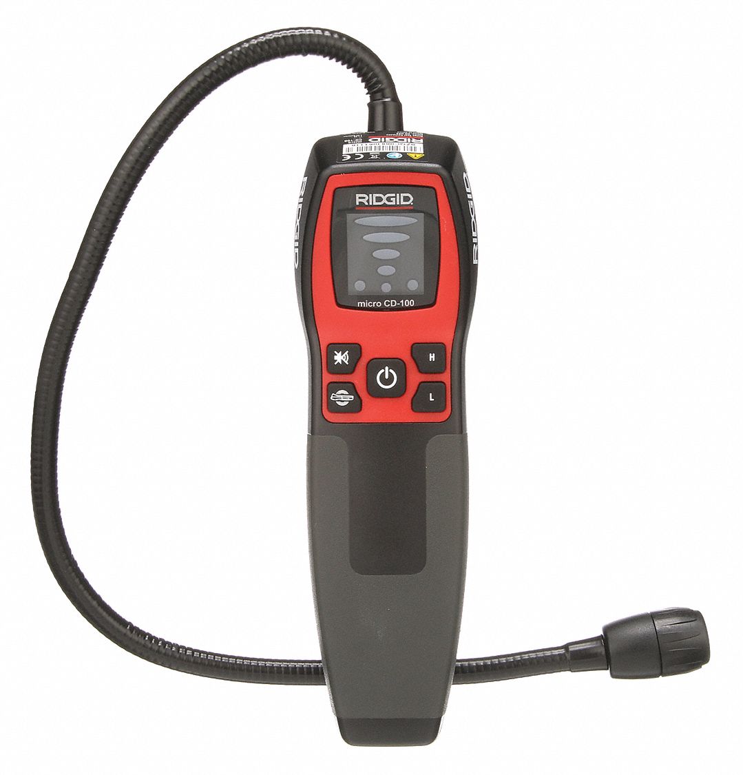 RIDGID Combustible Gas Detector: Audible/Vibration/Visual Indicator, (4) AA