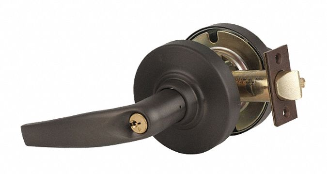 Door Lockset: Classroom Lever Locksets, Bronze, ADA Compliant