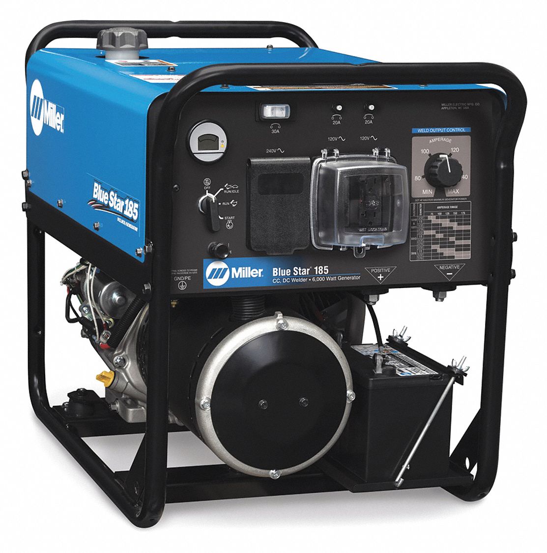 MILLER ELECTRIC, Blue Star 185, Gasoline, EngineDriven Welder 40GT17