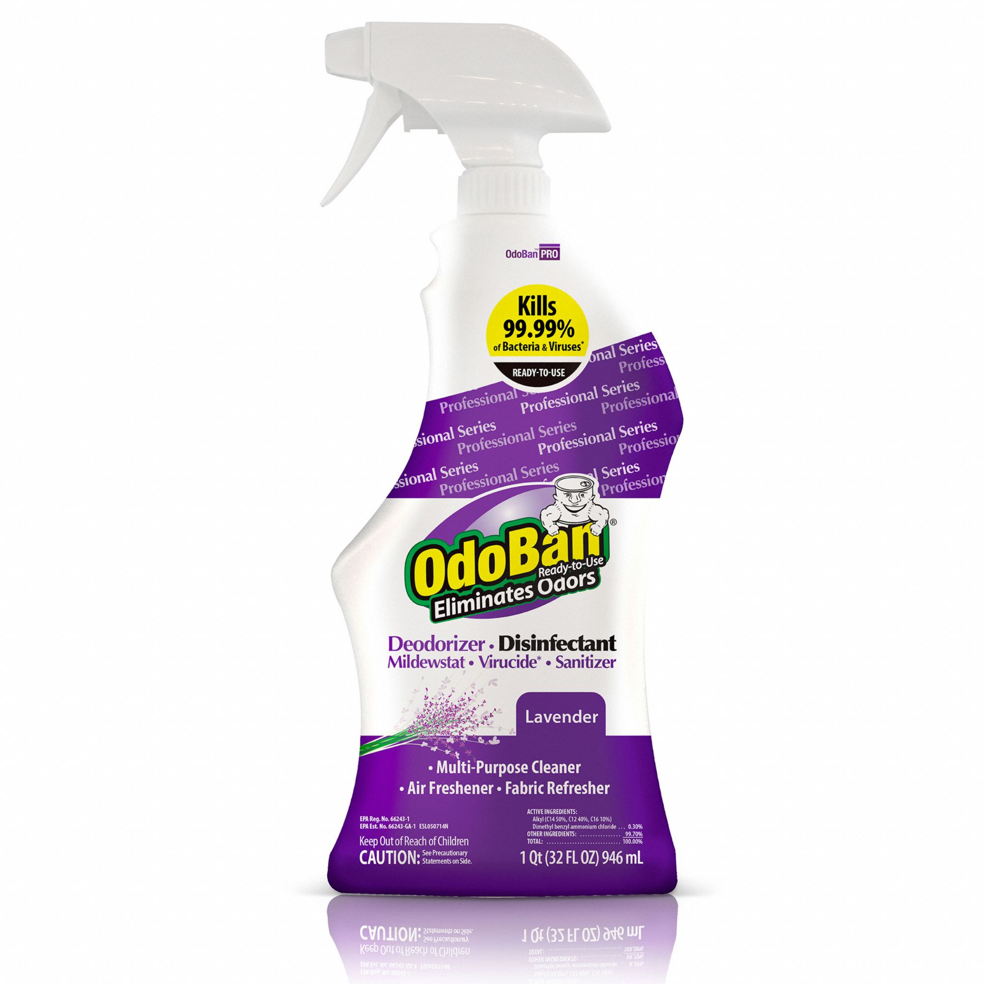 Odor Eliminator and Disinfectant: Odor Eliminator and Disinfectants, Liquid, Lavender, 12 PK