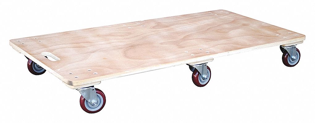 HARDWOOD DOLLY-SOLID DECK 1K 24X48