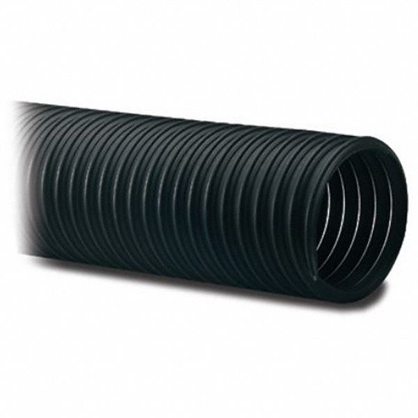 DUCT HOSE, REINFORCED, MOISTURE/UV RESISTANT, -60F-275F, BLACK, 25 FT X 0.30 IN X 6 IN, TP