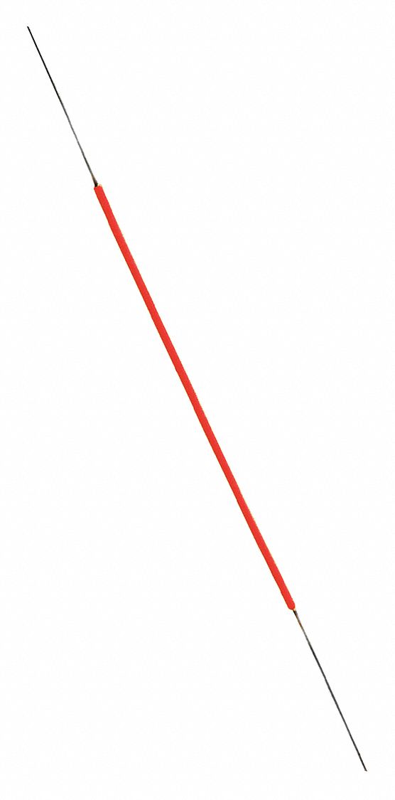 Pre-Cut Wire Wrapping Wire: 3 in Overall Lg, 30 AWG Conductor Size, Red