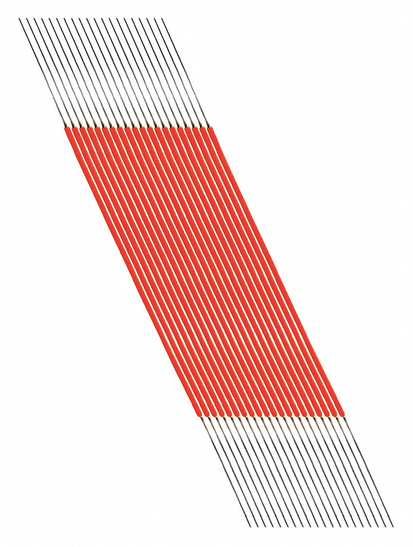 Pre-Cut Wire Wrapping Wire: 4 in Overall Lg, 30 AWG Conductor Size, Red