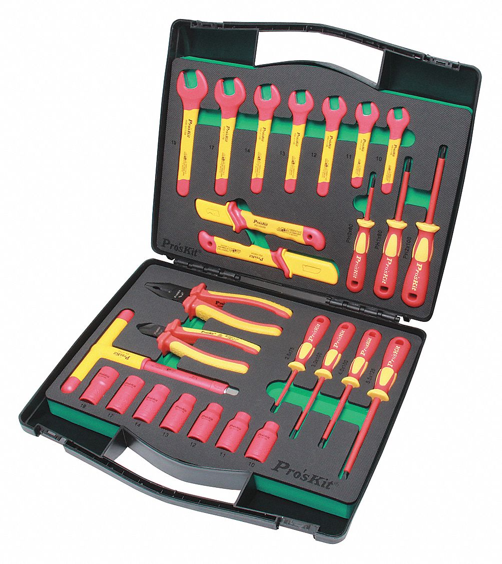 ECLIPSE Insulated Tool Kit 26 Pieces, Pliers/Screwdrivers/Wrenches