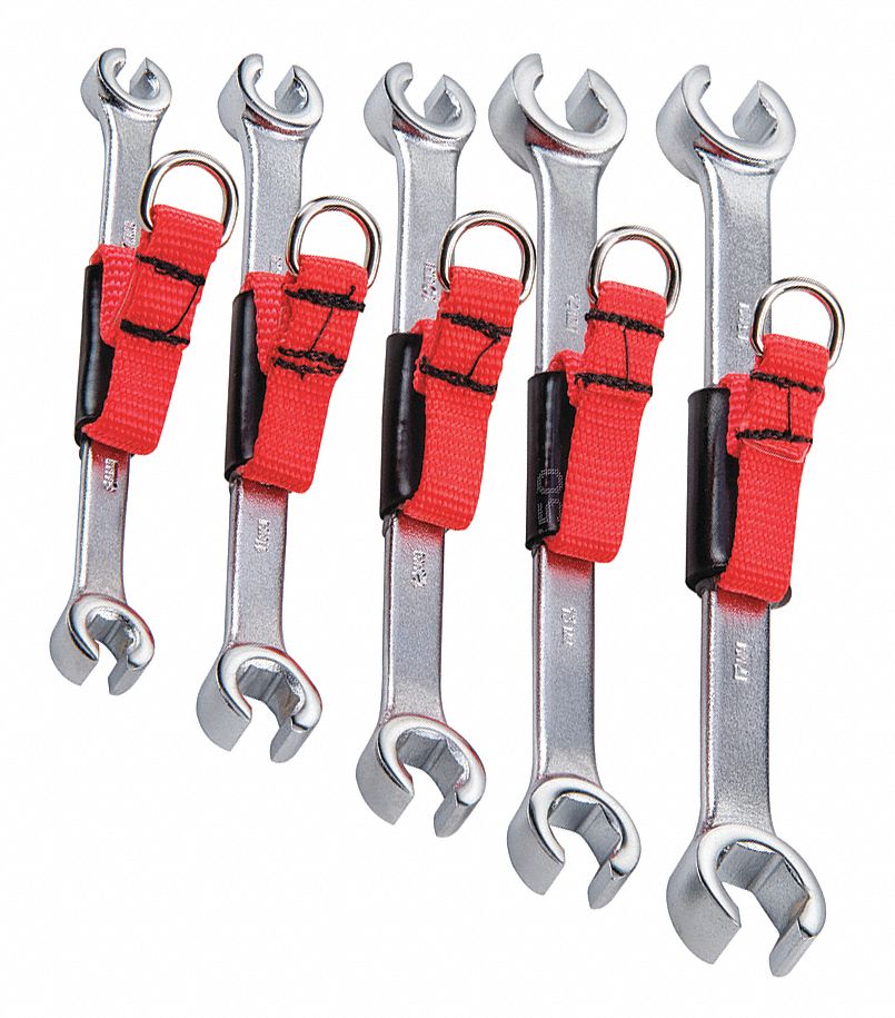 40JD05 - Flare Nut Wrench Set 5 Pieces 6 Pts
