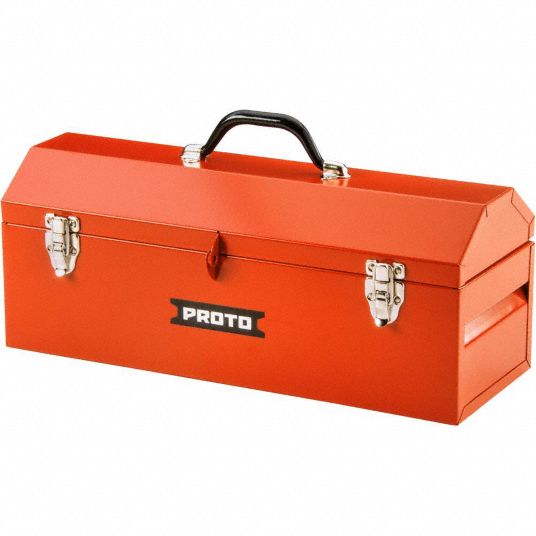 PROTO Tool Box: 19 in Overall Wd, 7 in Overall Dp, 7 in Overall Ht,  Padlockable, Red