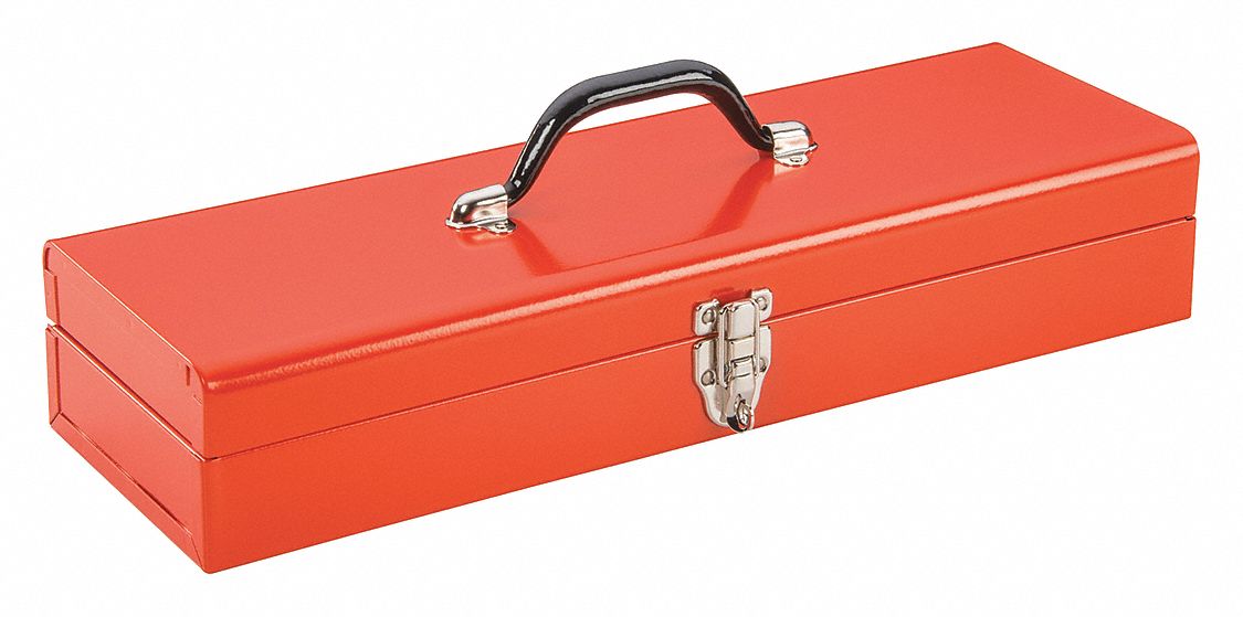 PROTO Tool Box: 19 in Overall Wd, 7 in Overall Dp, 7 in Overall Ht,  Padlockable, Red