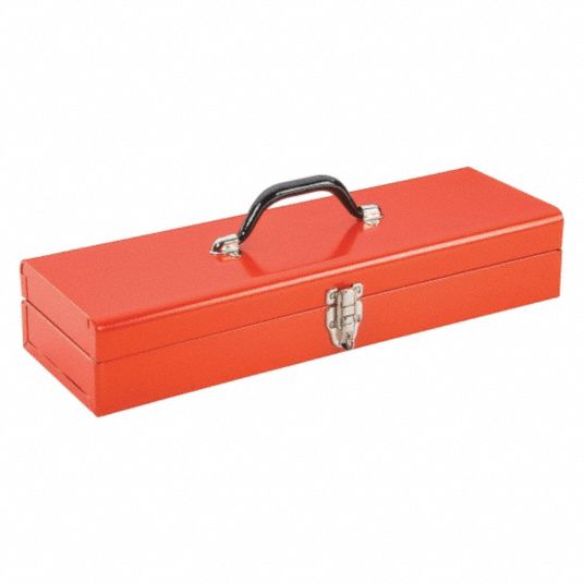 PROTO Tool Box: 19 in Overall Wd, 7 in Overall Dp, 7 in Overall Ht,  Padlockable, Red