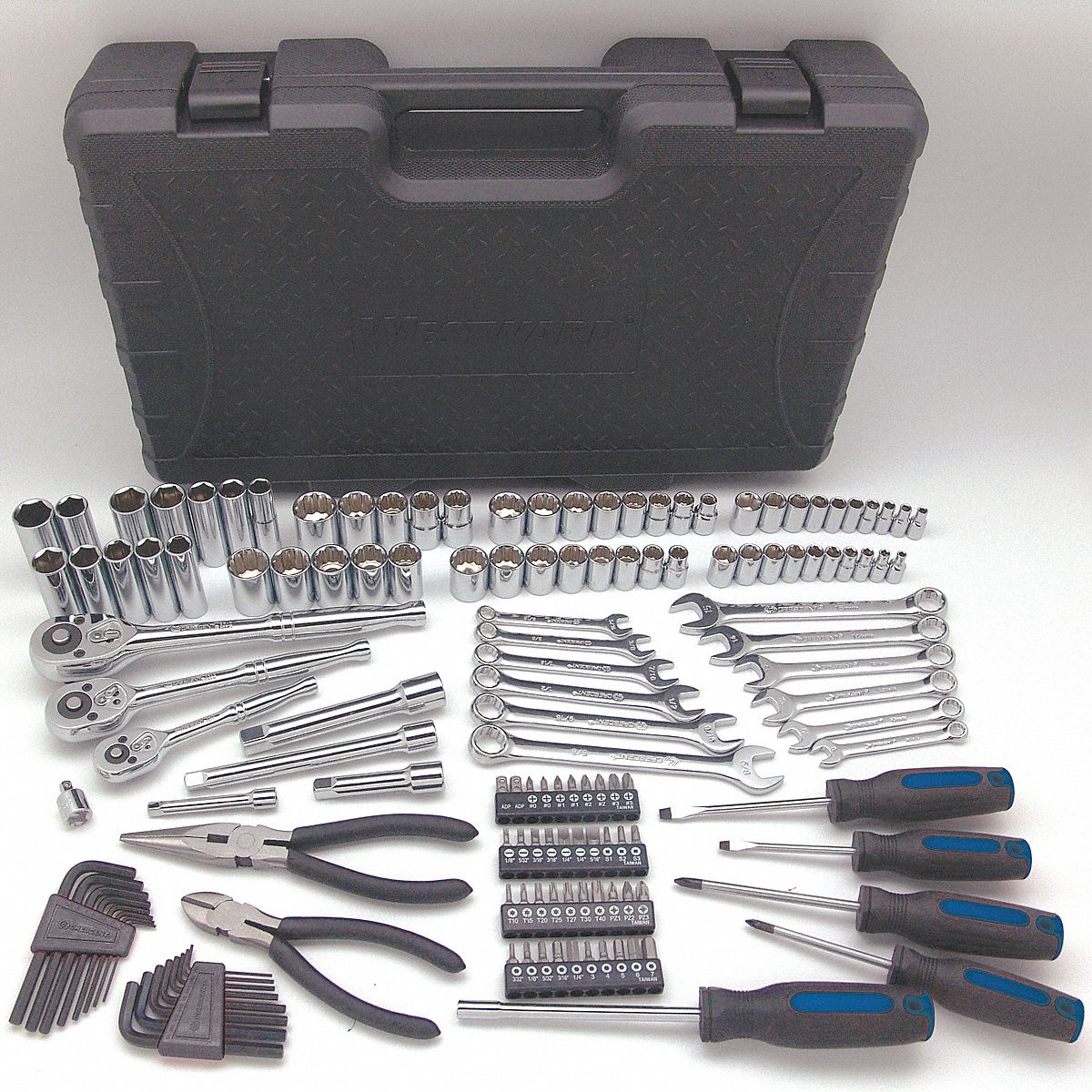 MASTER TOOL SET,SAE/METRIC,148 PIECES