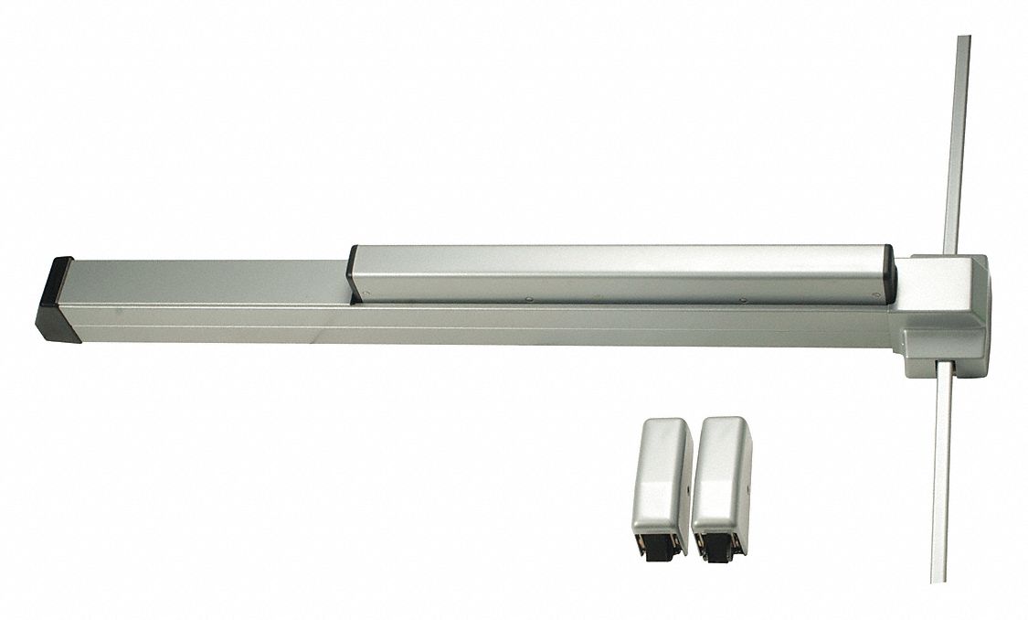 Surface Vertical Rod: 4 ft Max Door Wd, Aluminum