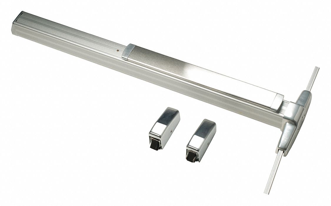 Surface Vertical Rod: 4 ft Max Door Wd, Chrome
