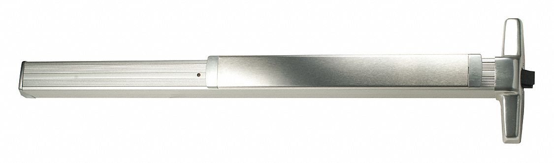 Surface Vertical Rod: 4 ft Max Door Wd, Chrome